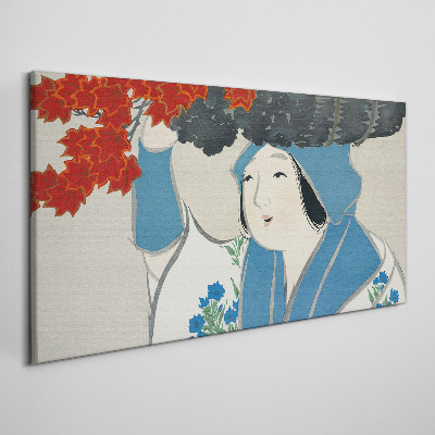 Obraz na plátně Ženy Kimono listy