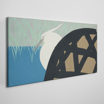 Obraz na plátně Abstrakce ptačí vodu