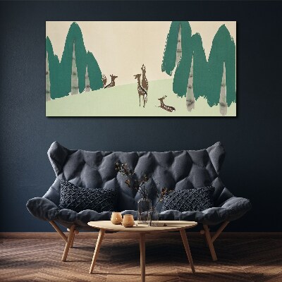 Obraz na plátně Abstrakce lesních zvířat
