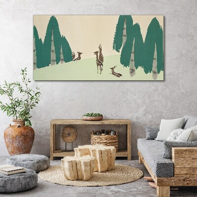 Obraz na plátně Abstrakce lesních zvířat