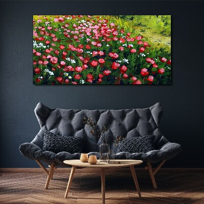 Obraz na plátně Květiny pole příroda