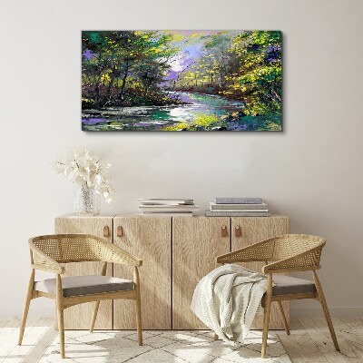 Obraz na plátně Malování lesních řek