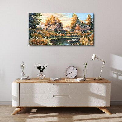 Obraz na plátně Malování hutů lesní přírody