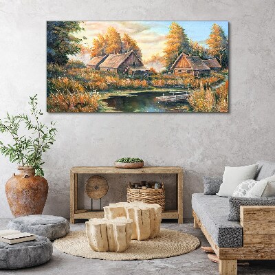 Obraz na plátně Malování hutů lesní přírody
