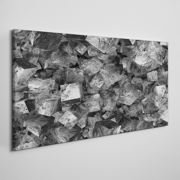 Obraz na plátně Abstraktní kostky v monochromatických tónech
