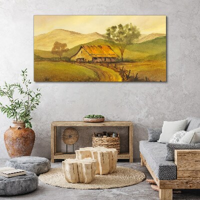 Obraz na plátně Malování hory přírody