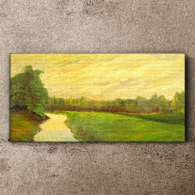Obraz na plátně Malování řeky přírody