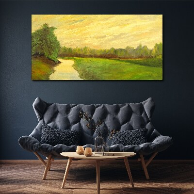 Obraz na plátně Malování řeky přírody