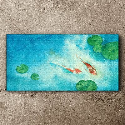 Obraz na plátně Malování zvířat ryby Koi