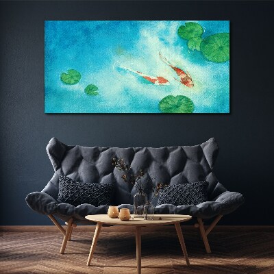 Obraz na plátně Malování zvířat ryby Koi