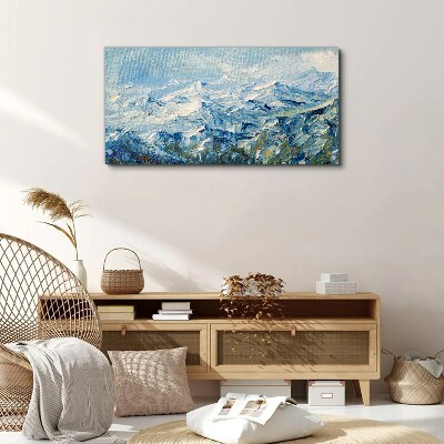 Obraz na plátně Zimní malování hory