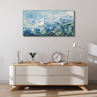 Obraz na plátně Zimní malování hory