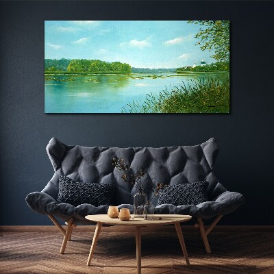 Obraz na plátně Jezero Las Příroda