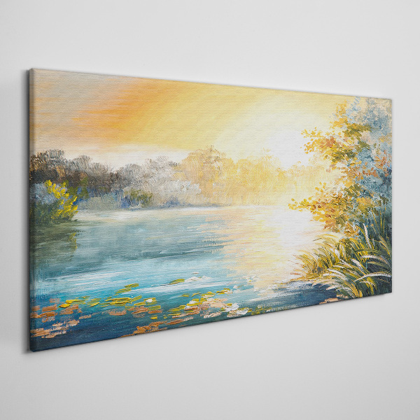 Obraz na plátně Abstrakce jezera příroda