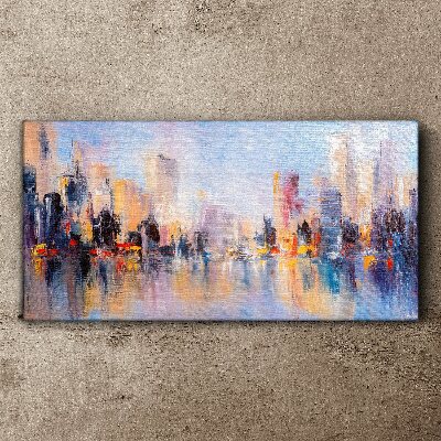 Obraz na plátně Malba abstrakce město