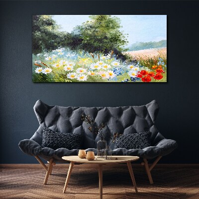 Obraz na plátně Květiny strom volně žijících živočichů