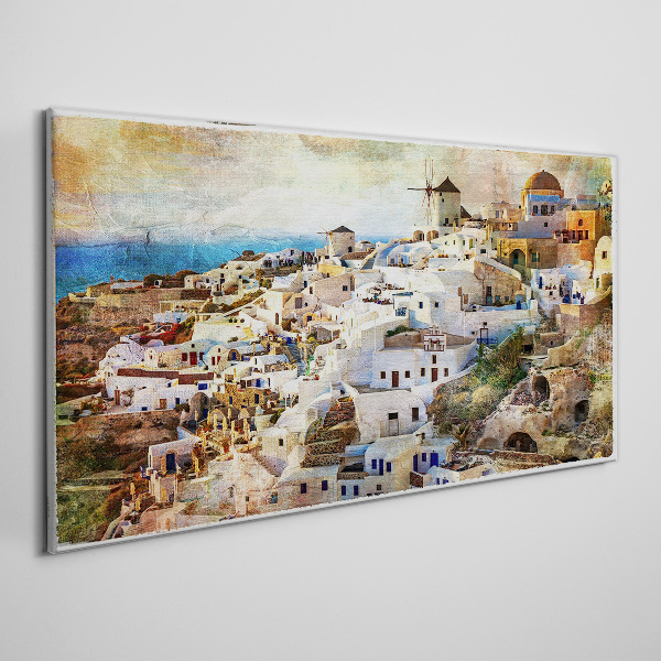 Obraz na plátně Santorini na slunci