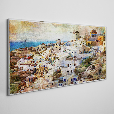Obraz na plátně Santorini na slunci