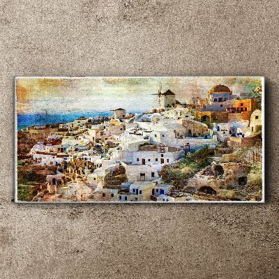 Obraz na plátně Santorini na slunci