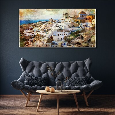 Obraz na plátně Santorini na slunci