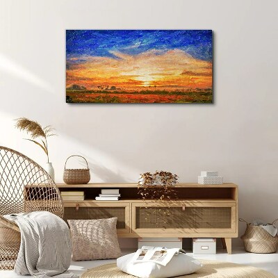 Obraz na plátně Západ slunce malba