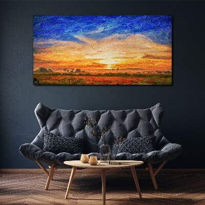 Obraz na plátně Západ slunce malba