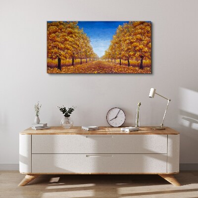Obraz na plátně Podzimní malba stromu