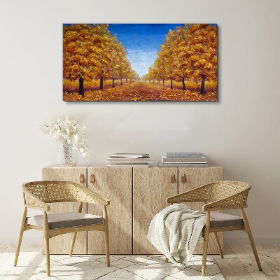 Obraz na plátně Podzimní malba stromu