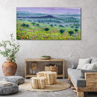 Obraz na plátně Malování stromy krajina