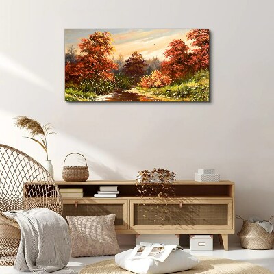 Obraz na plátně Lesní řeka příroda