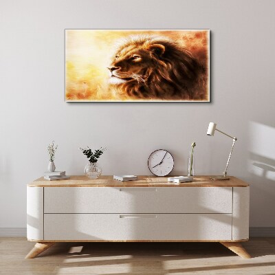 Obraz na plátně Abstraktní zvířecí kočka lva
