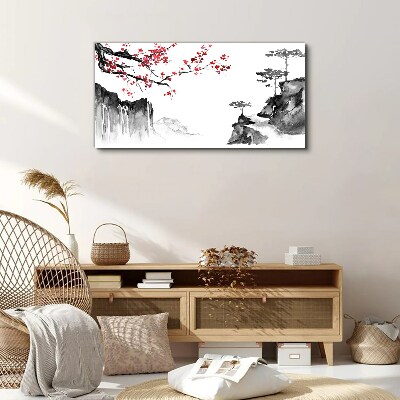 Obraz na plátně Asijské třešňové stromy