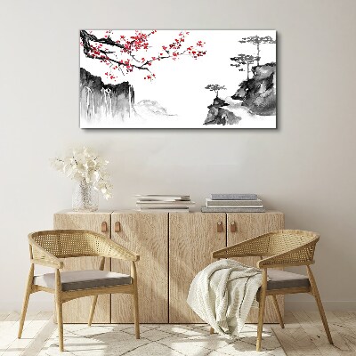 Obraz na plátně Asijské třešňové stromy