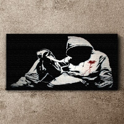 Obraz na plátně Muž s nožem Banksy
