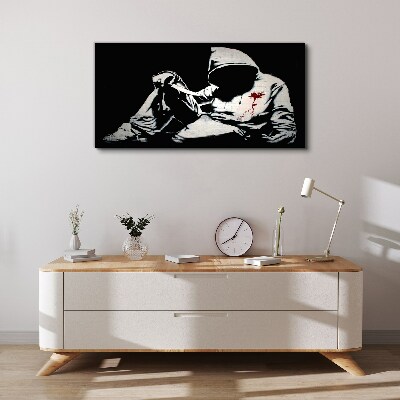 Obraz na plátně Muž s nožem Banksy