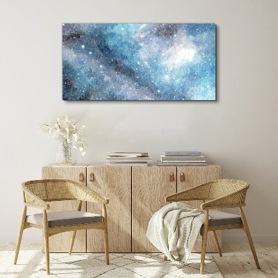 Obraz na plátně Noční obloha galaxie hvězdy