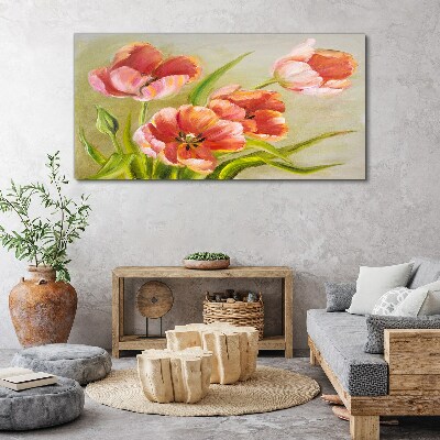 Obraz na plátně Květy rostlin listy