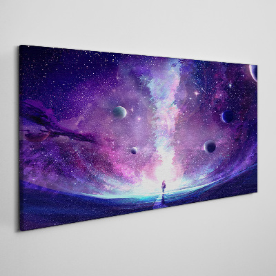 Obraz na plátně Vesmírná cesta galaxií