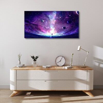 Obraz na plátně Vesmírná cesta galaxií