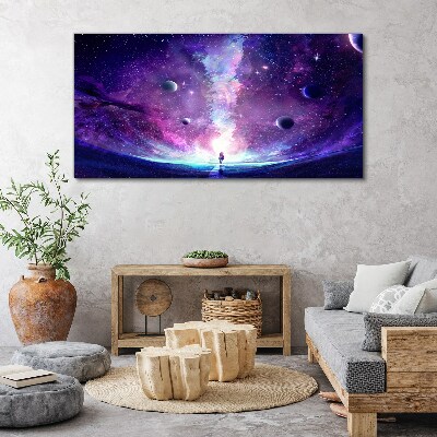 Obraz na plátně Vesmírná cesta galaxií