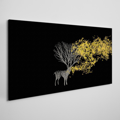 Obraz na plátně Abstrakce listy jelena