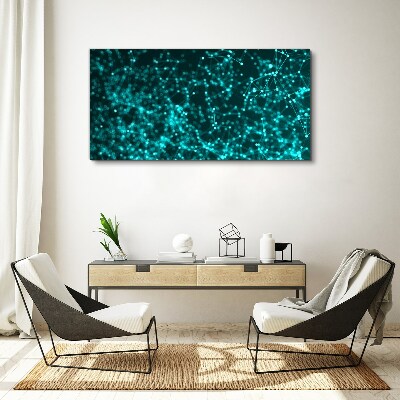 Obraz na plátně Digitální síť v odstínech modré