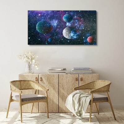 Obraz na plátně Vesmírná planetární krajina