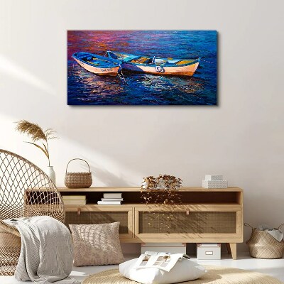 Obraz na plátně Lodě mořské vodní vlny