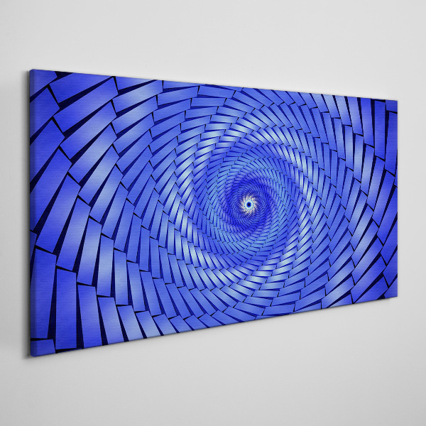 Obraz na plátně Modrá geometrická spirála