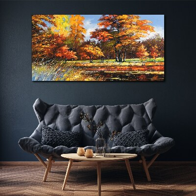 Obraz na plátně Podzimní lesní volně žijících živočichů