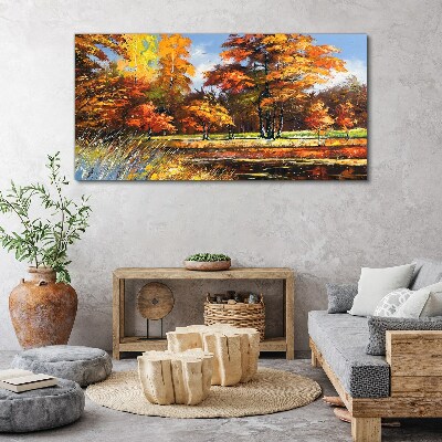 Obraz na plátně Podzimní lesní volně žijících živočichů