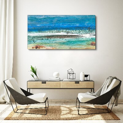 Obraz na plátně Abstrakce pláže moře vlny