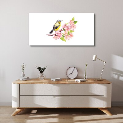 Obraz na plátně Abstrakce ptáků květiny