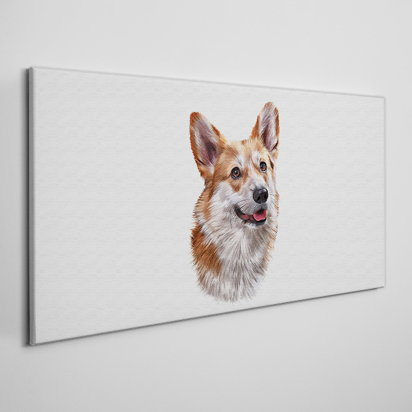 Obraz na plátně Portrét veselého psa Corgi